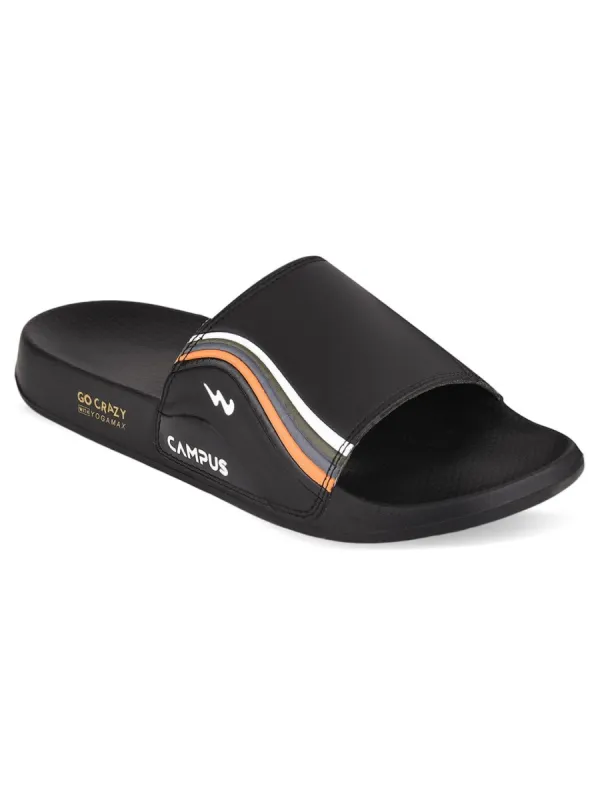 SL-417A Black Men's Sliders sold by Campus Shoes