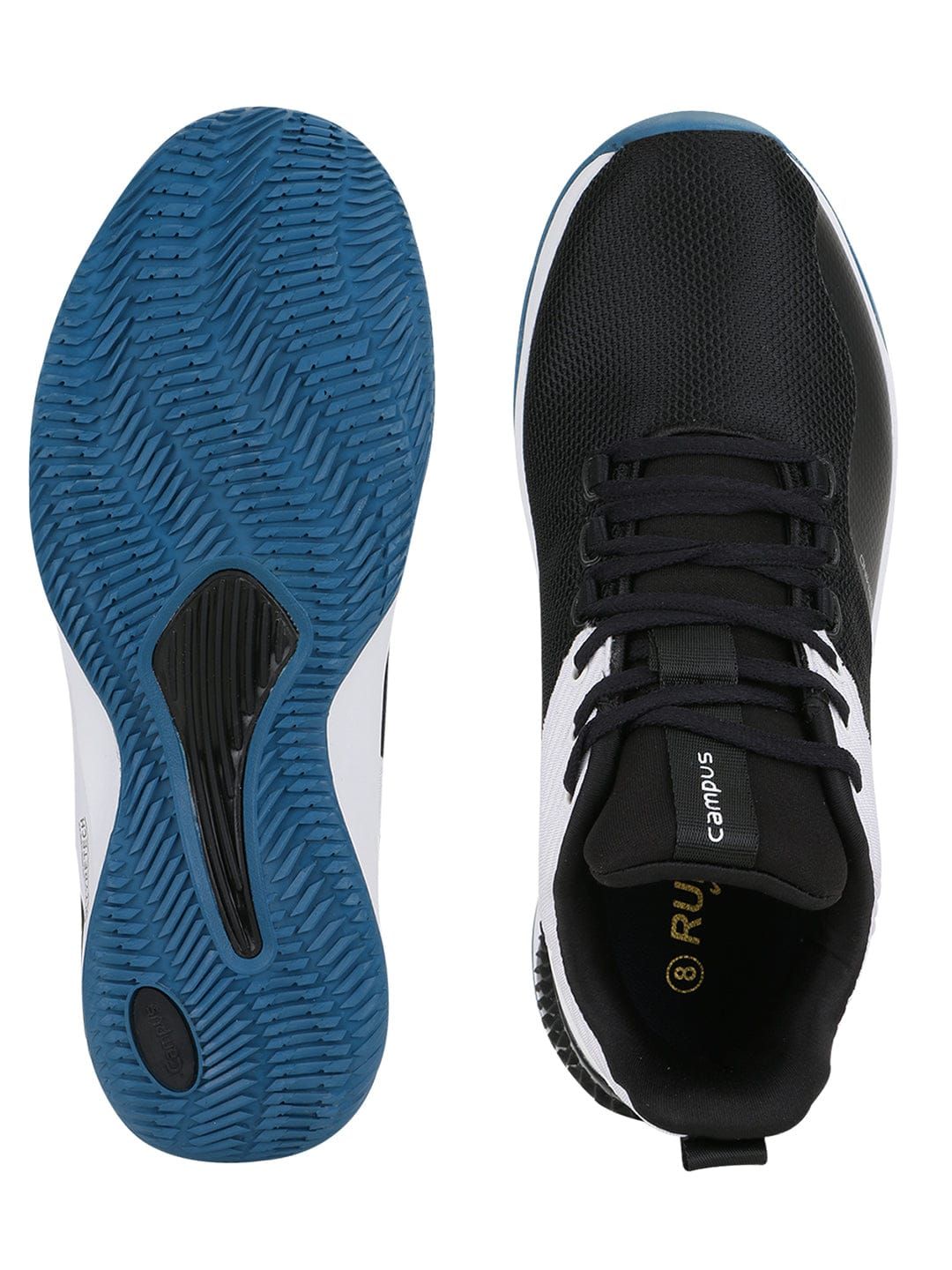TERMINO Black Men's Running Shoes sold by Campus Shoes product image thumbnail 5