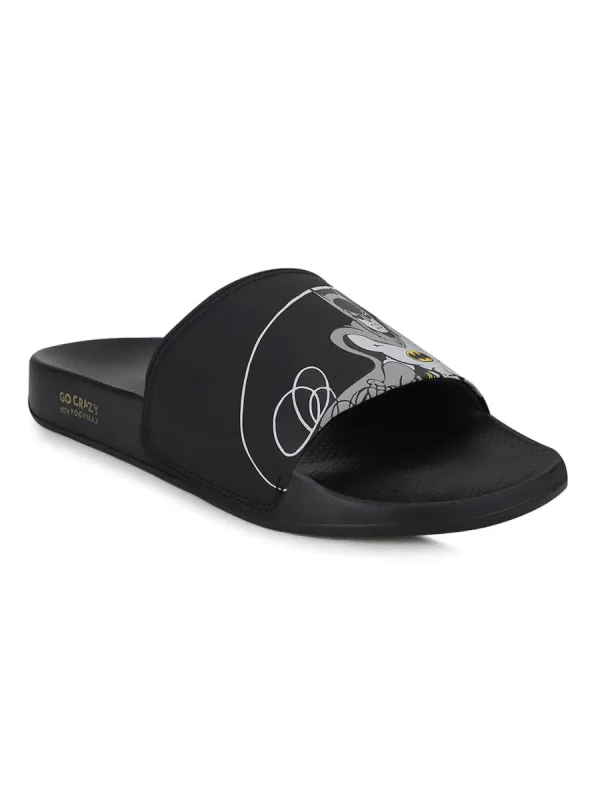 JL-011 Black Mens's Slides sold by Campus Shoes