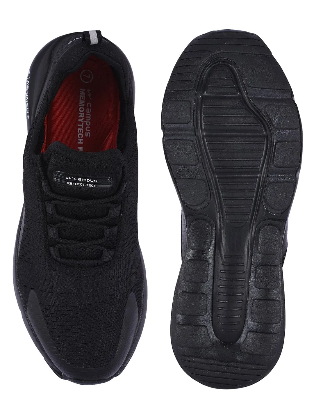 DRAGON Black Men's Running Shoes sold by Campus Shoes product image thumbnail 4