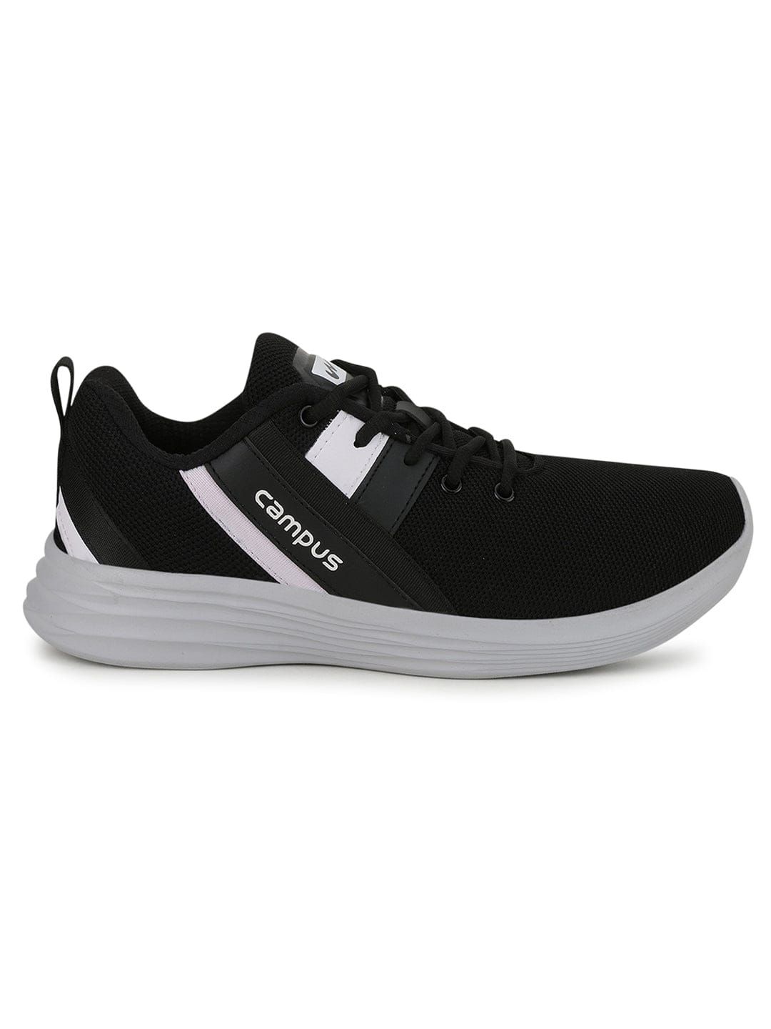 MANTRAN Black Men's Running Shoes sold by Campus Shoes