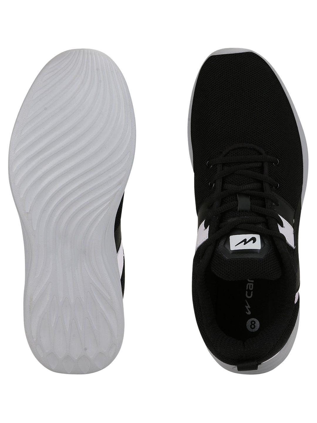 MANTRAN Black Men's Running Shoes sold by Campus Shoes product image thumbnail 4