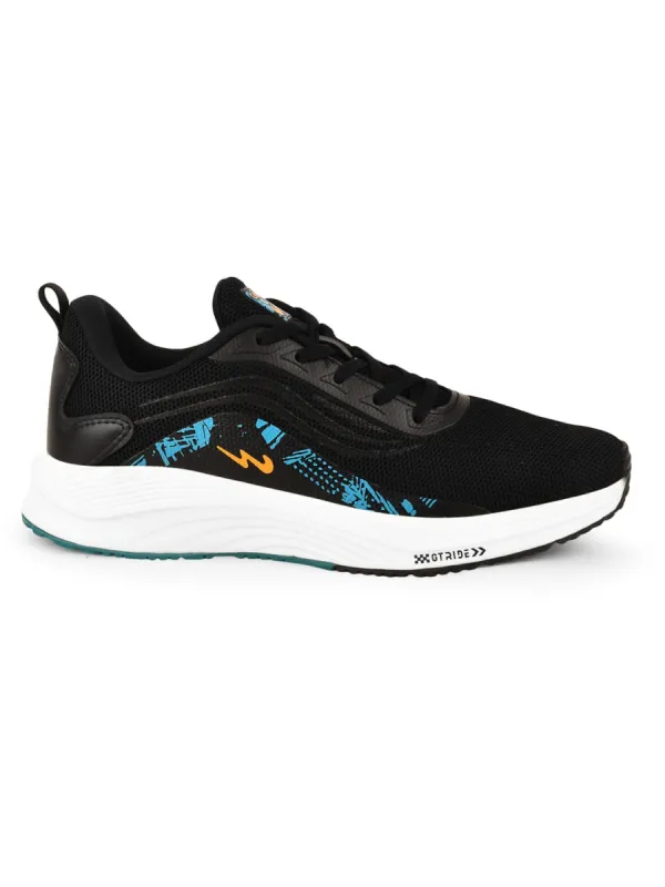 CAMP-AERO Black Men's Running Shoes sold by Campus Shoes