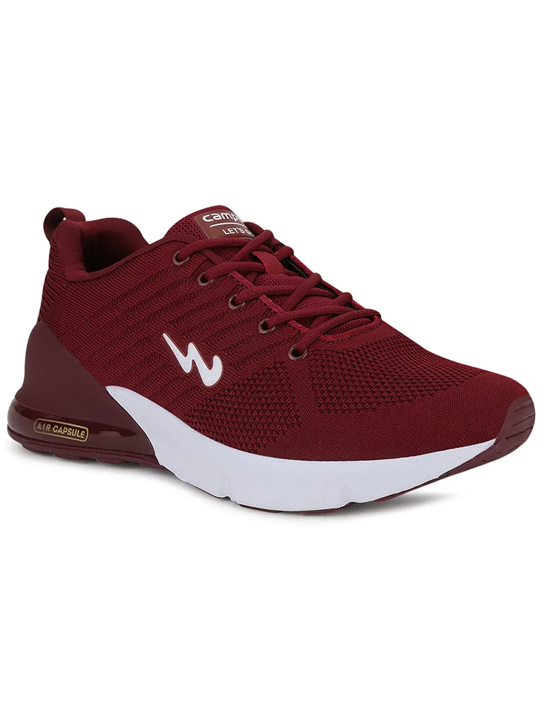 MIKE N Burgundy Men's Running Shoes sold by Campus Shoes product image thumbnail 2
