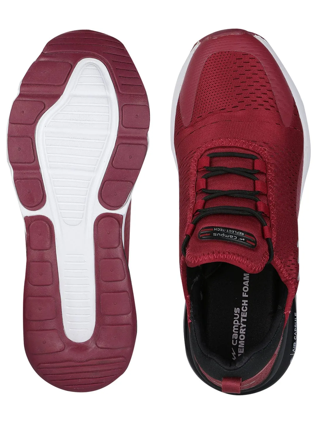 DRAGON Burgundy Men's Running Shoes sold by Campus Shoes product image thumbnail 4