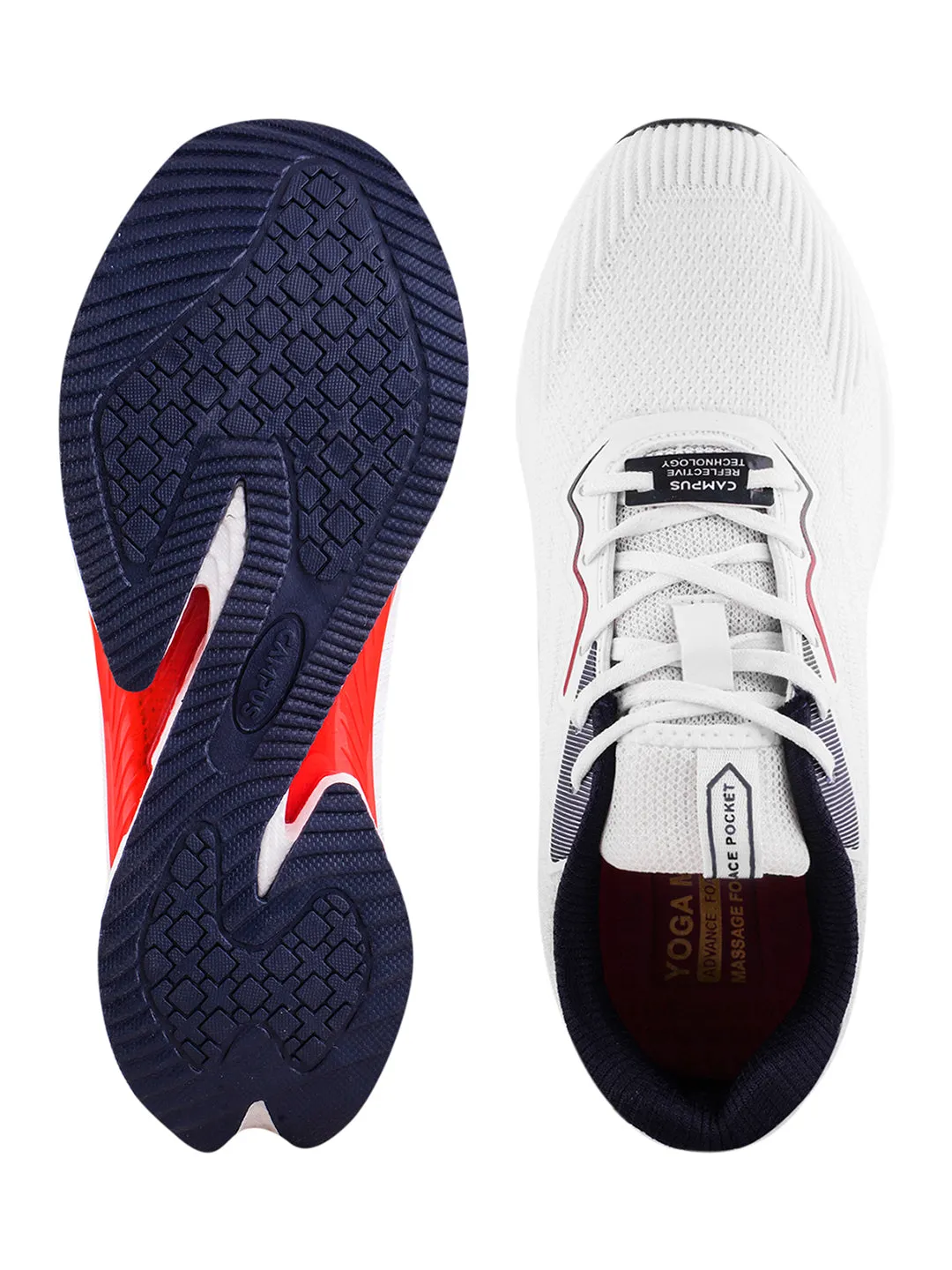 CORA White Men's Running Shoes sold by Campus Shoes product image thumbnail 5