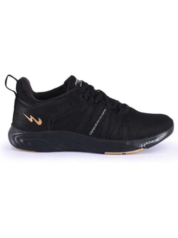 WYNK Black Men's Running Shoes sold by Campus Shoes