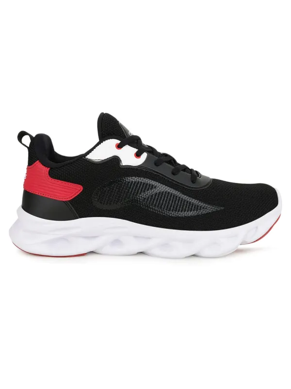 RHODIUM Black Men's Running Shoes sold by Campus Shoes