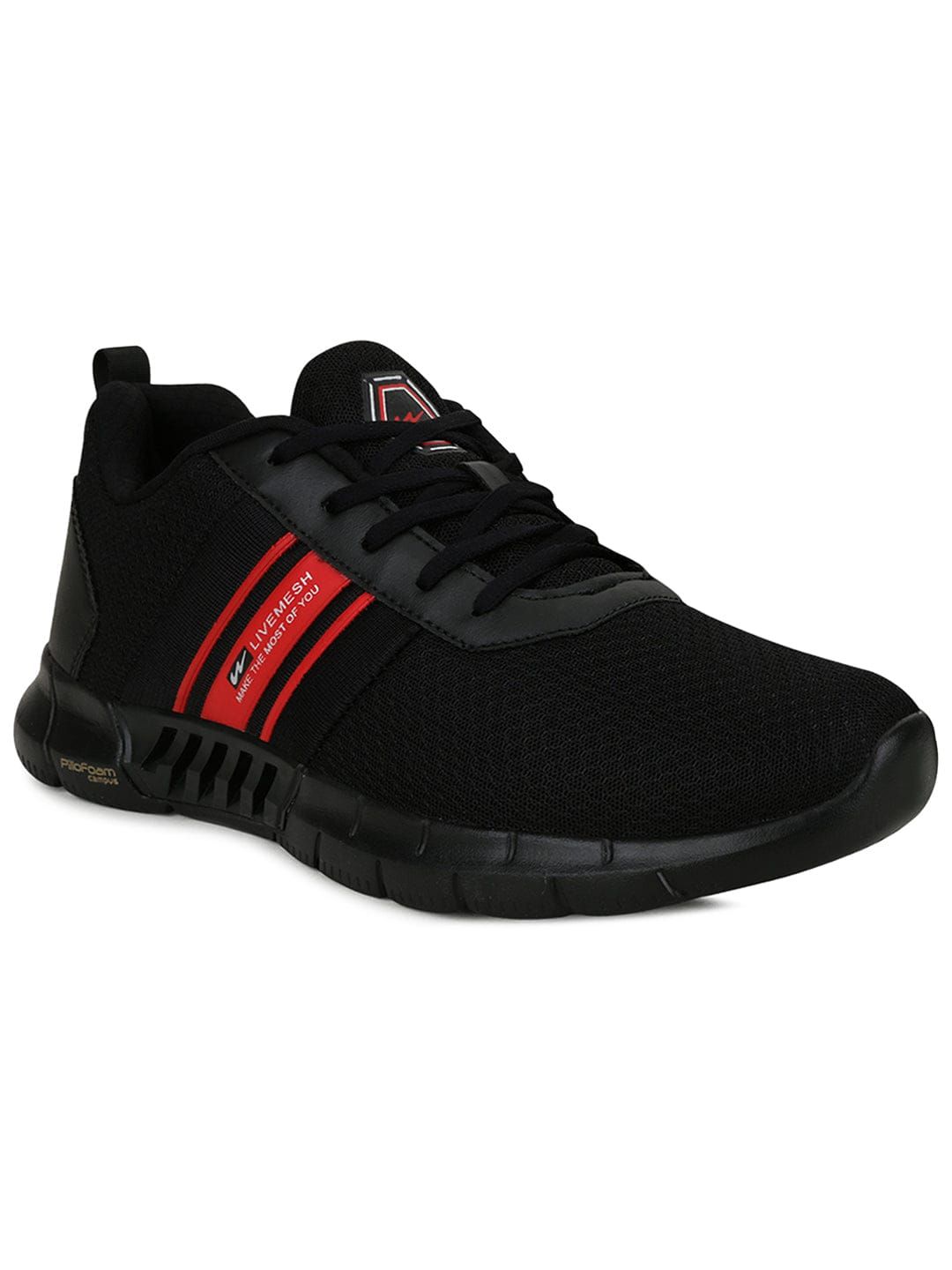 CORNER PRO Black Men's Running Shoes sold by Campus Shoes product image thumbnail 2