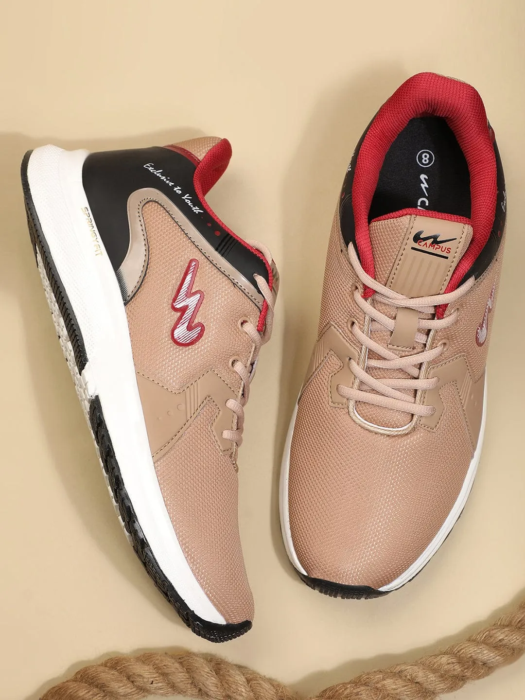 FRED Beige Men's Running Shoes sold by Campus Shoes product image thumbnail 5