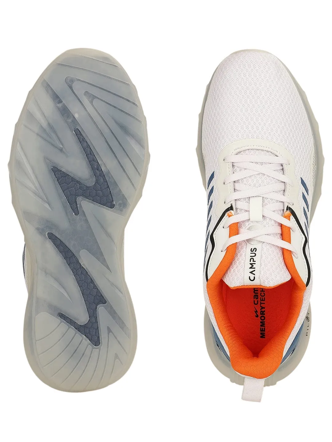 DECCAN White Men's Running Shoes sold by Campus Shoes product image thumbnail 4
