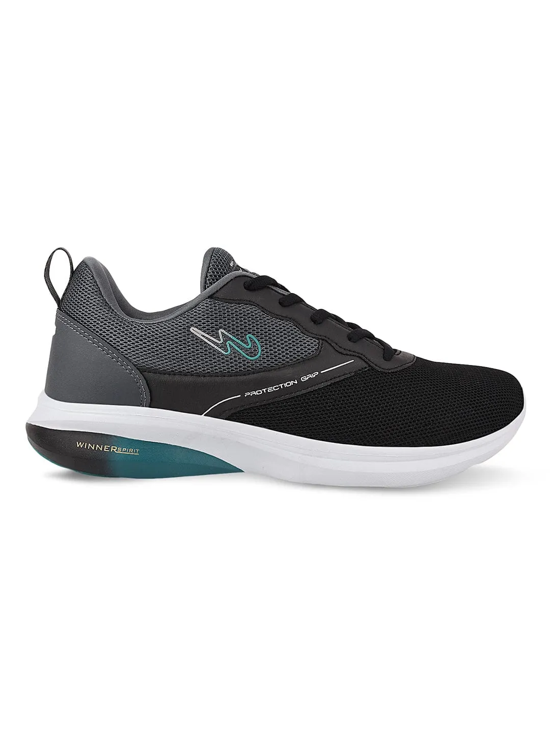 CAMP-RELISH Black Men's Running Shoes sold by Campus Shoes