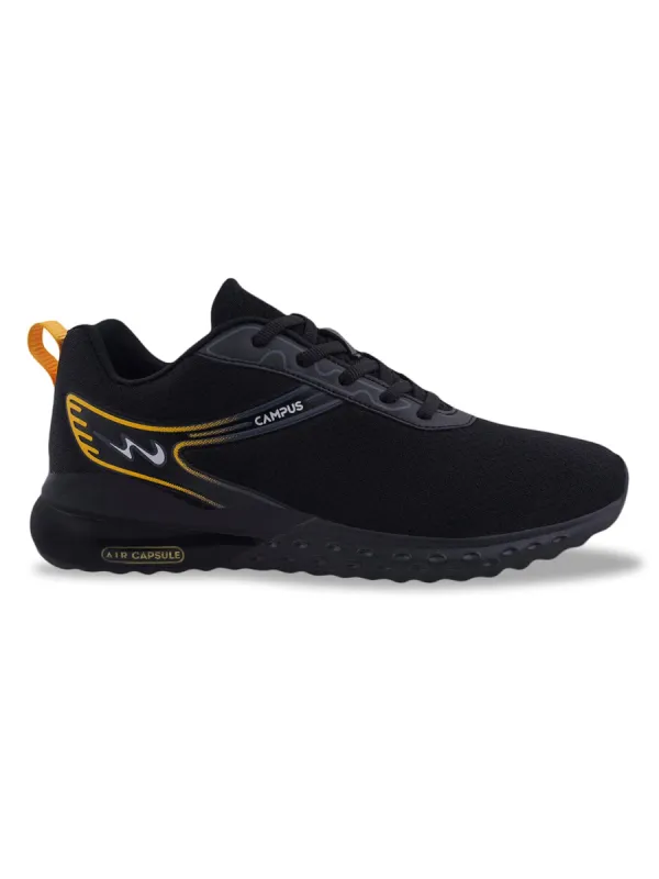 ATLANTIS Black Men's Running Shoes sold by Campus Shoes