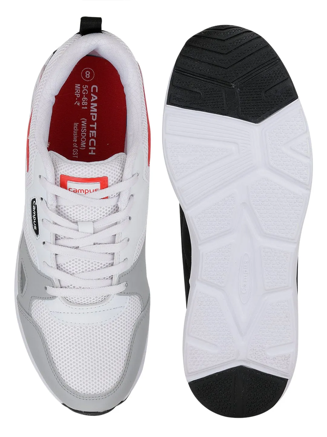 WISDOM White Men's Running Shoes sold by Campus Shoes product image thumbnail 4