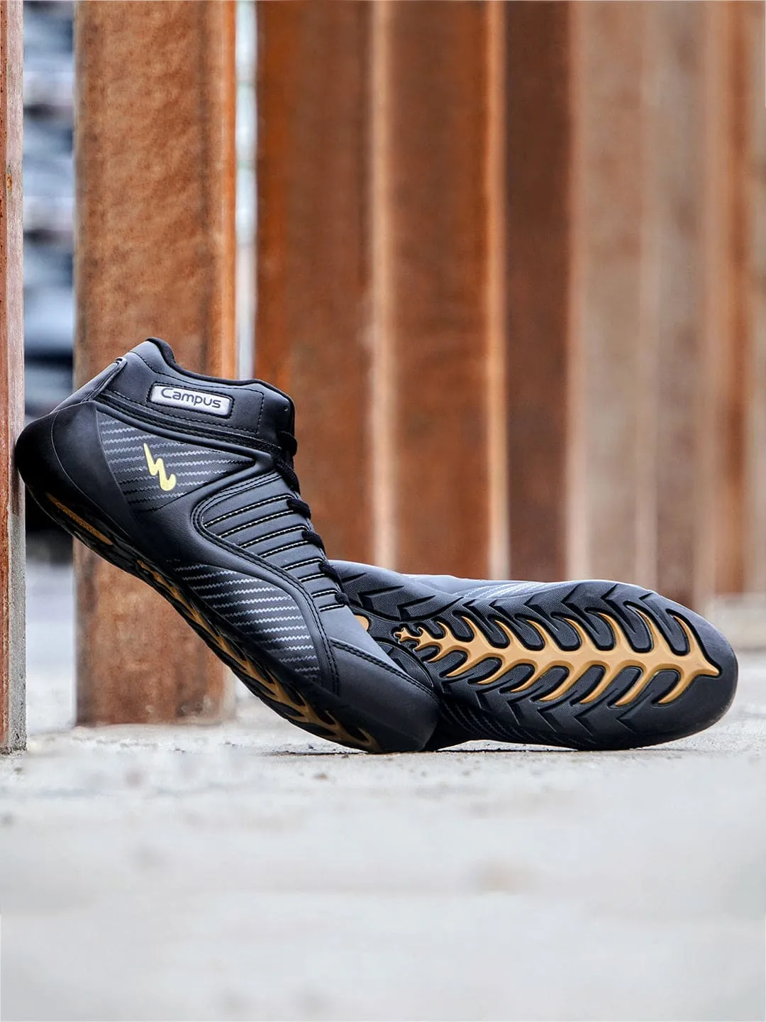 CITY-RIDE Black Men's Sneakers sold by Campus Shoes product image thumbnail 5