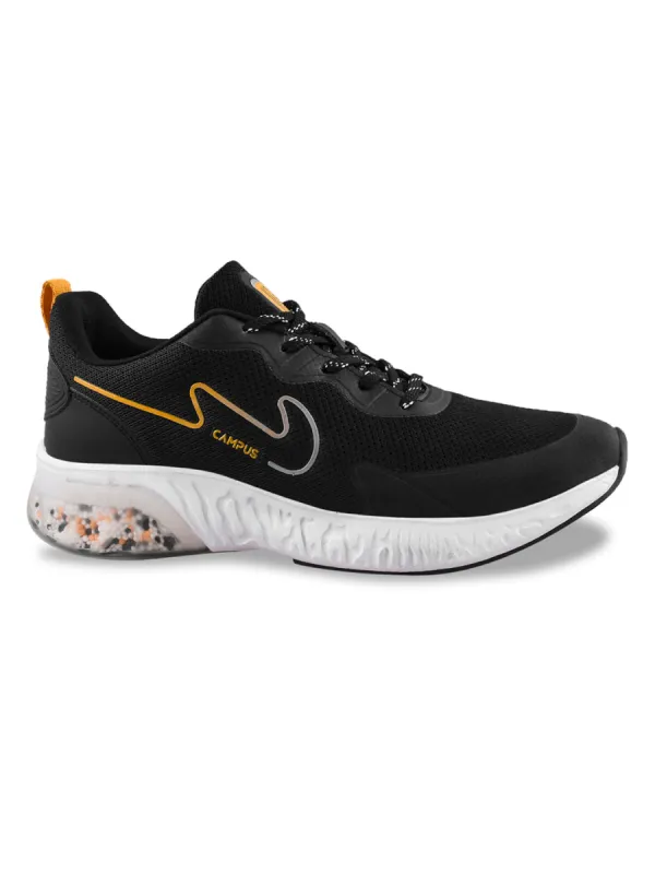 MATHEW Black Men's Running Shoes sold by Campus Shoes