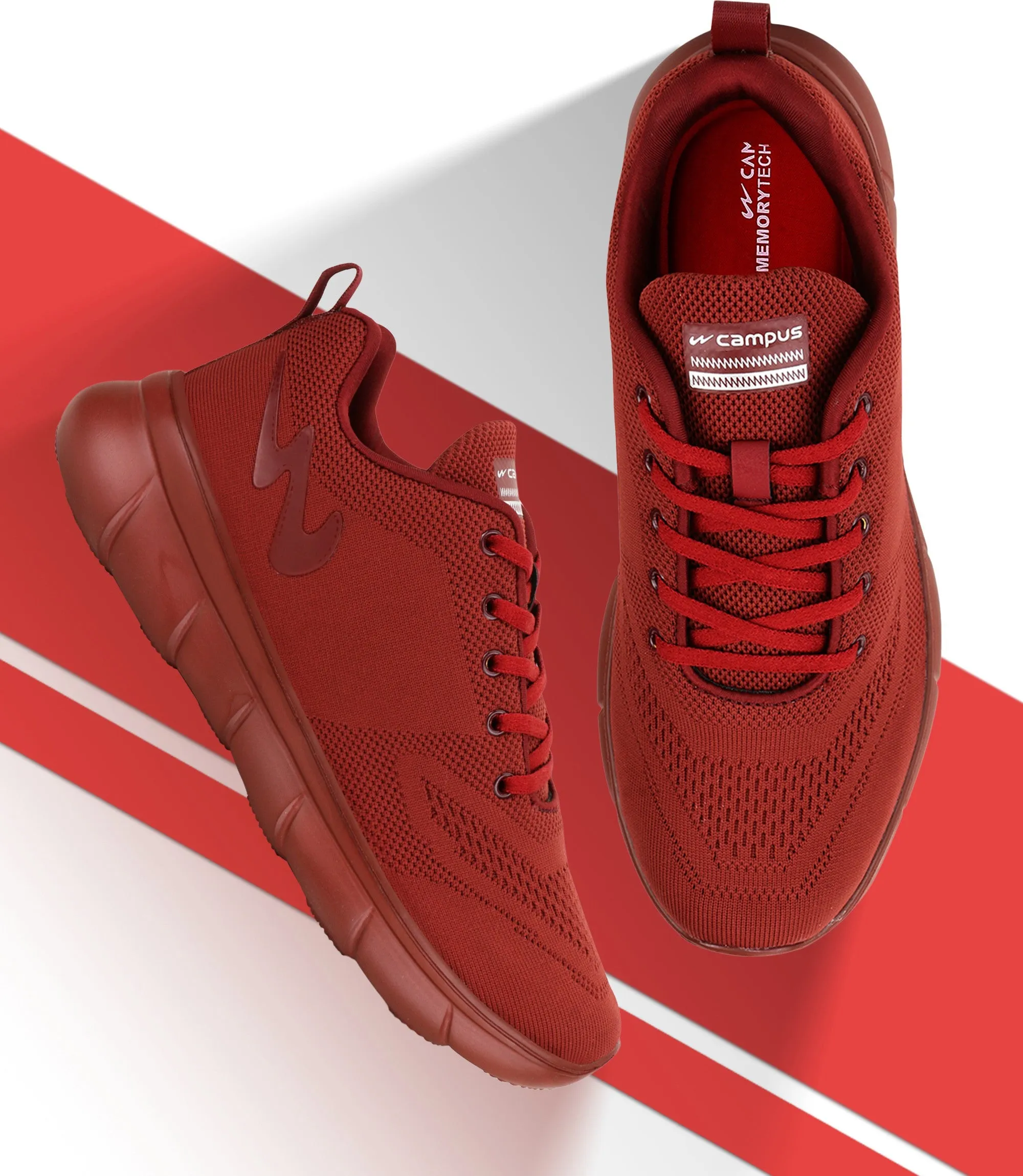 VIBGYOR Red Men's Sneakers sold by Campus Shoes product image thumbnail 5