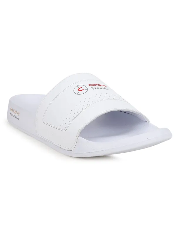 2GC-SL-08 White Men's Slides sold by Campus Shoes