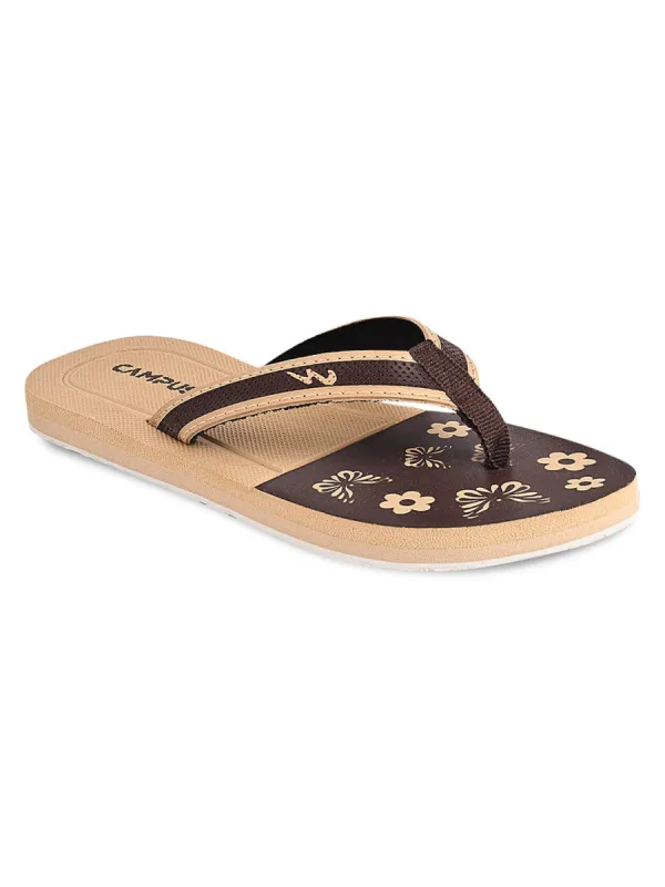 GCL-2012 Beige Women's Flip Flops sold by Campus Shoes