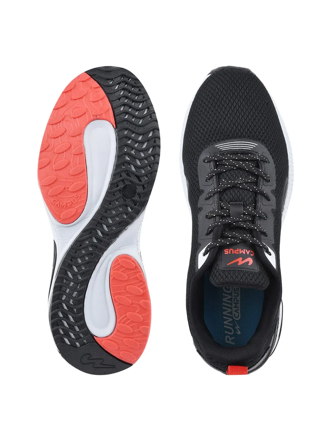 CAMP-HUSTUN Black Men's Running Shoes sold by Campus Shoes product image thumbnail 4