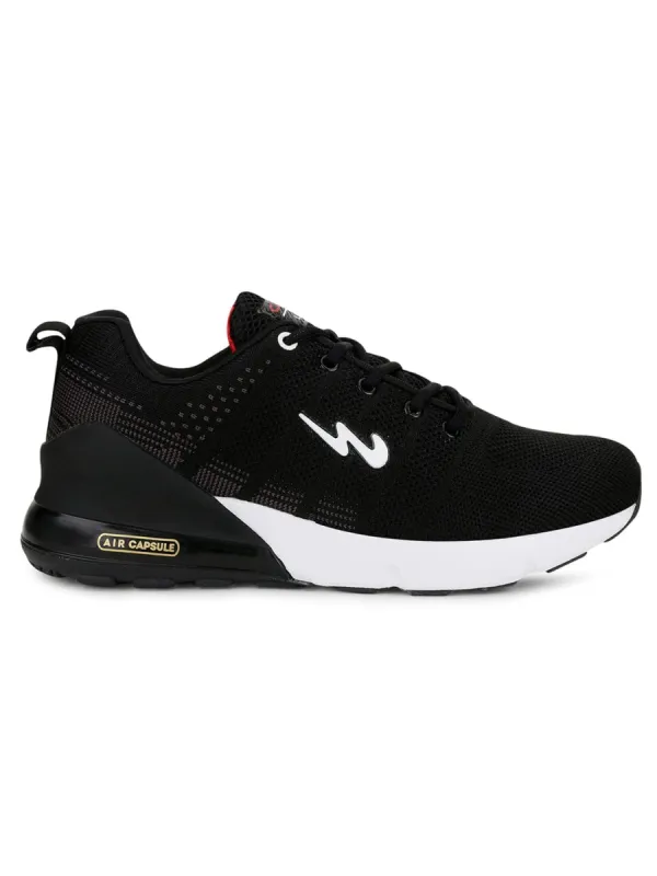 SYRUS Black Men's Running Shoes sold by Campus Shoes