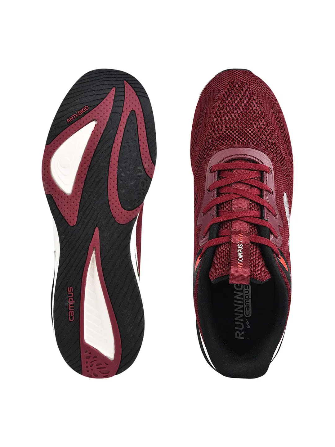SKULL Burgundy Men's Running Shoes sold by Campus Shoes product image thumbnail 4