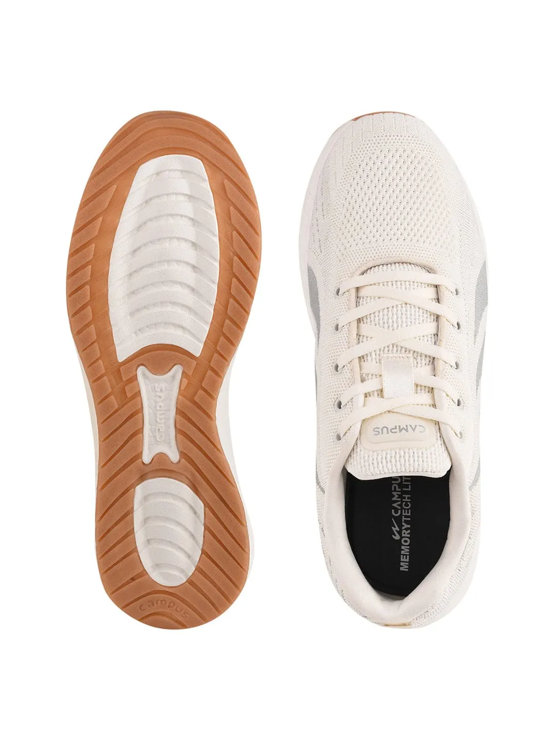BENNETT Off White Men's Running Shoes sold by Campus Shoes product image thumbnail 4