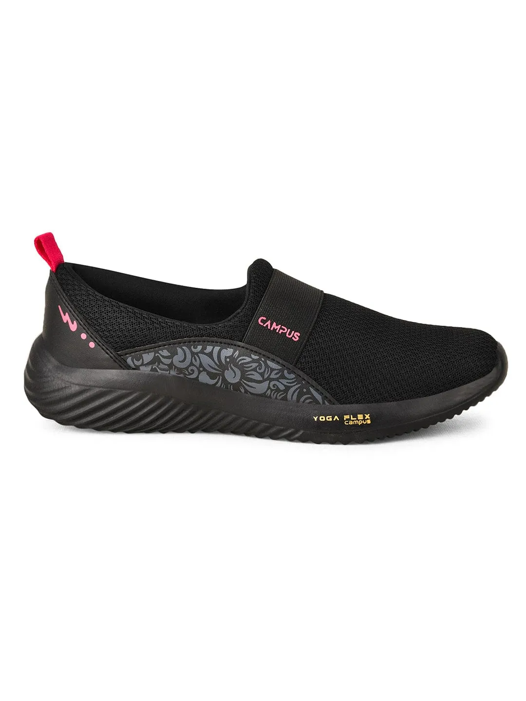 CAMP ELOY Black Women's Walking Shoes sold by Campus Shoes