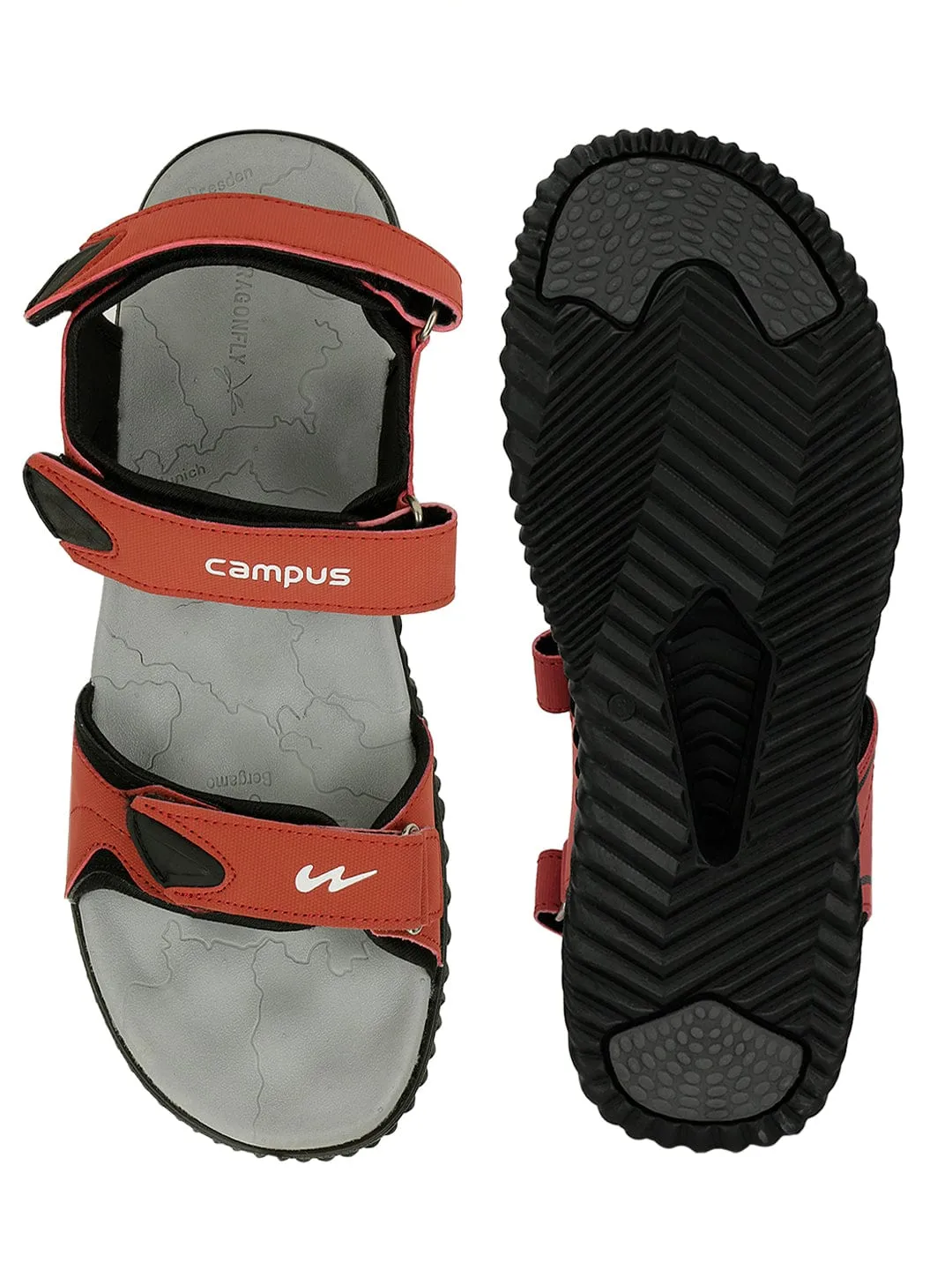 SD-PF023 Maroon Men's Sandals sold by Campus Shoes product image thumbnail 4