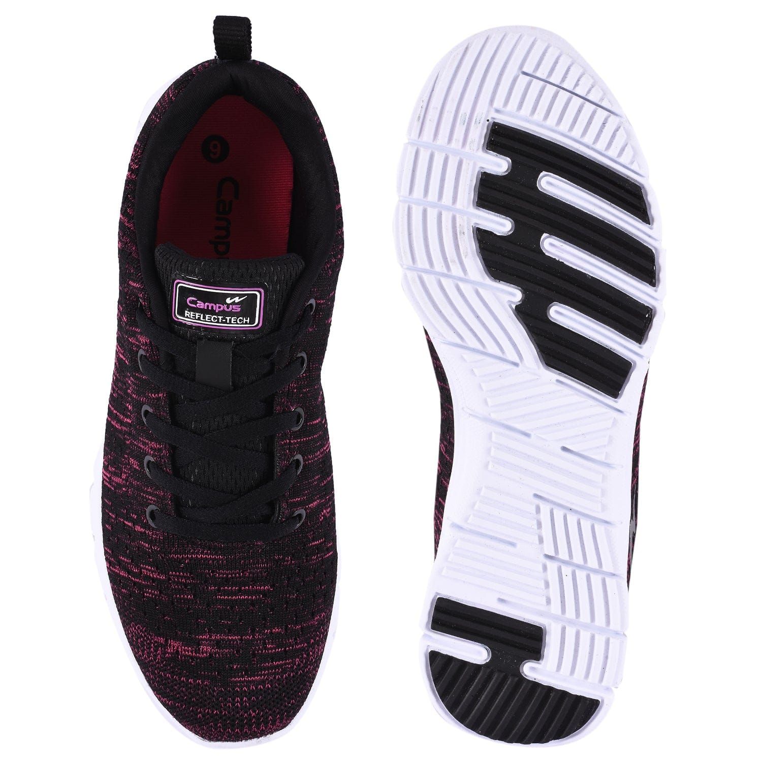 FORTUNE-2 Black Women's Running Shoes sold by Campus Shoes product image thumbnail 5