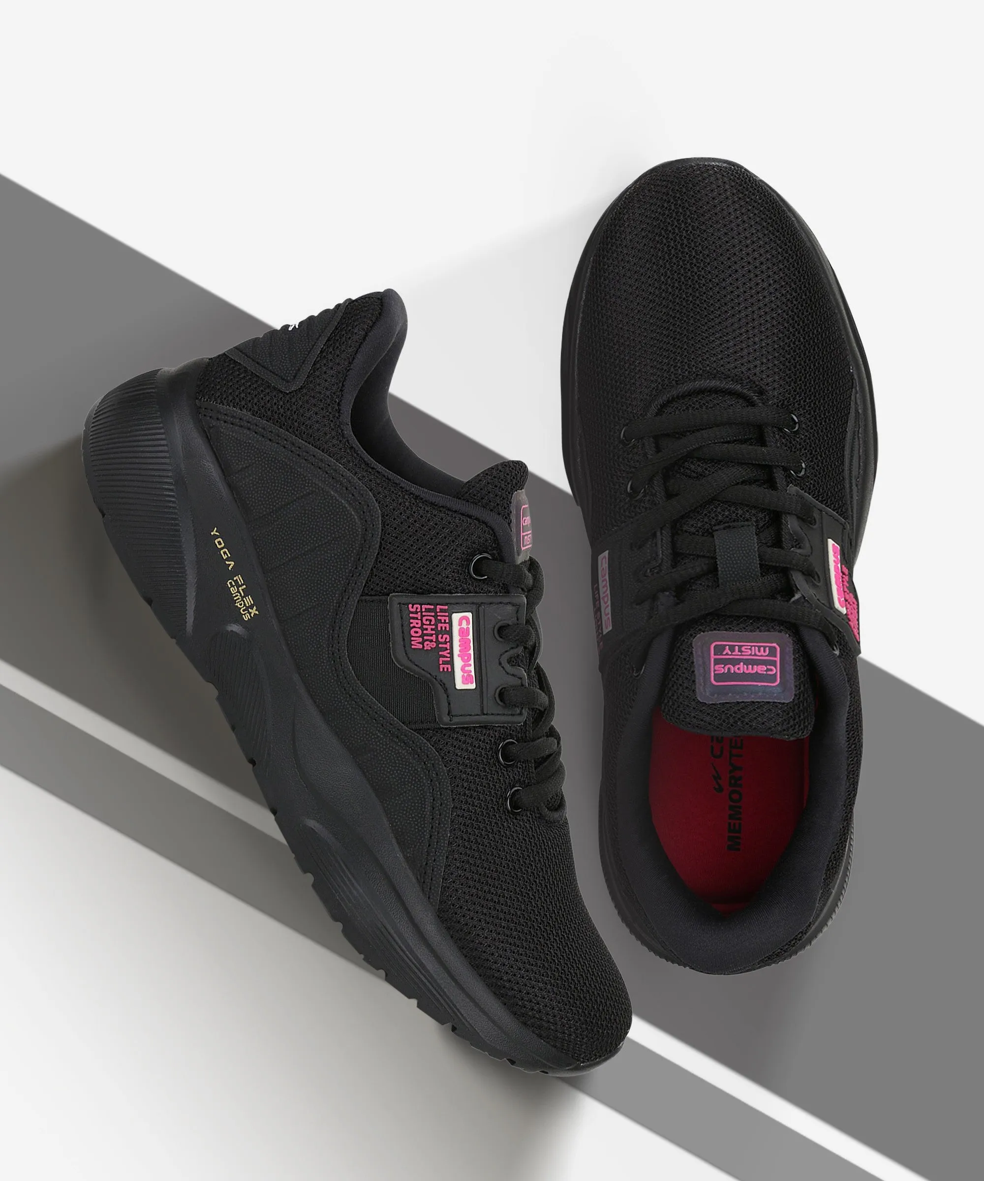 MISTY Black Women's Running Shoes sold by Campus Shoes product image thumbnail 5