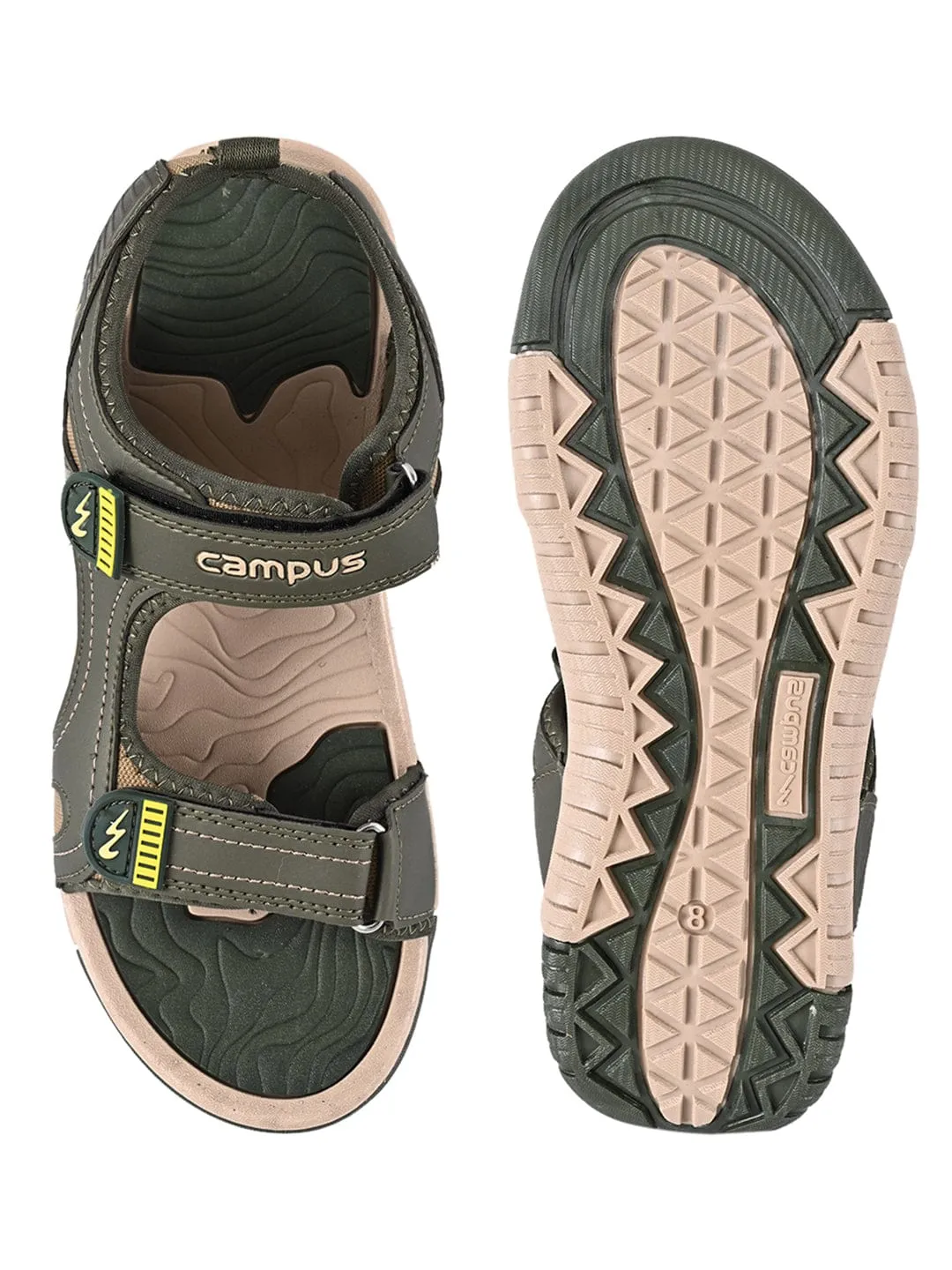 3K-908 Green Men's Sports Sandals sold by Campus Shoes product image thumbnail 4