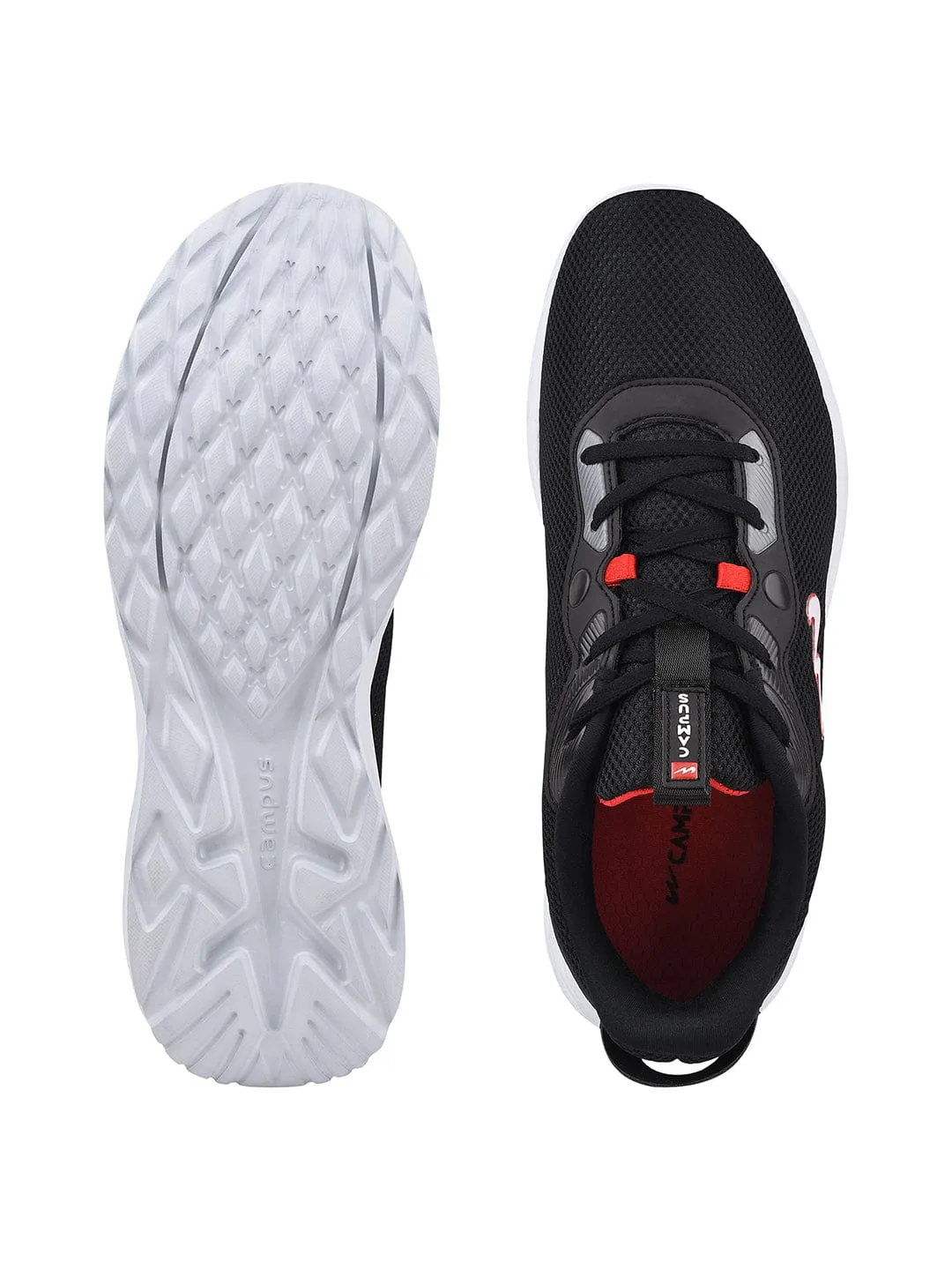 CAMP SMART Black Men's Running Shoes sold by Campus Shoes product image thumbnail 4