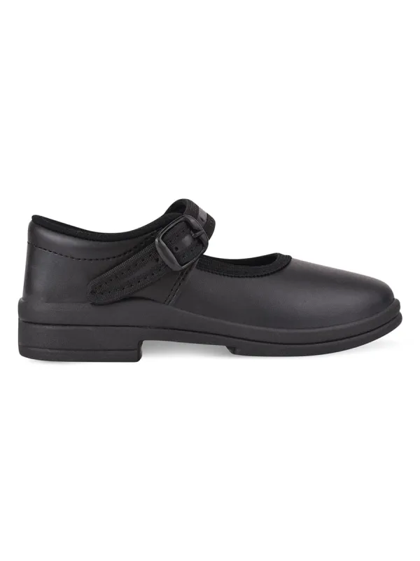 CS-A10S Black Girl's School Shoes sold by Campus Shoes