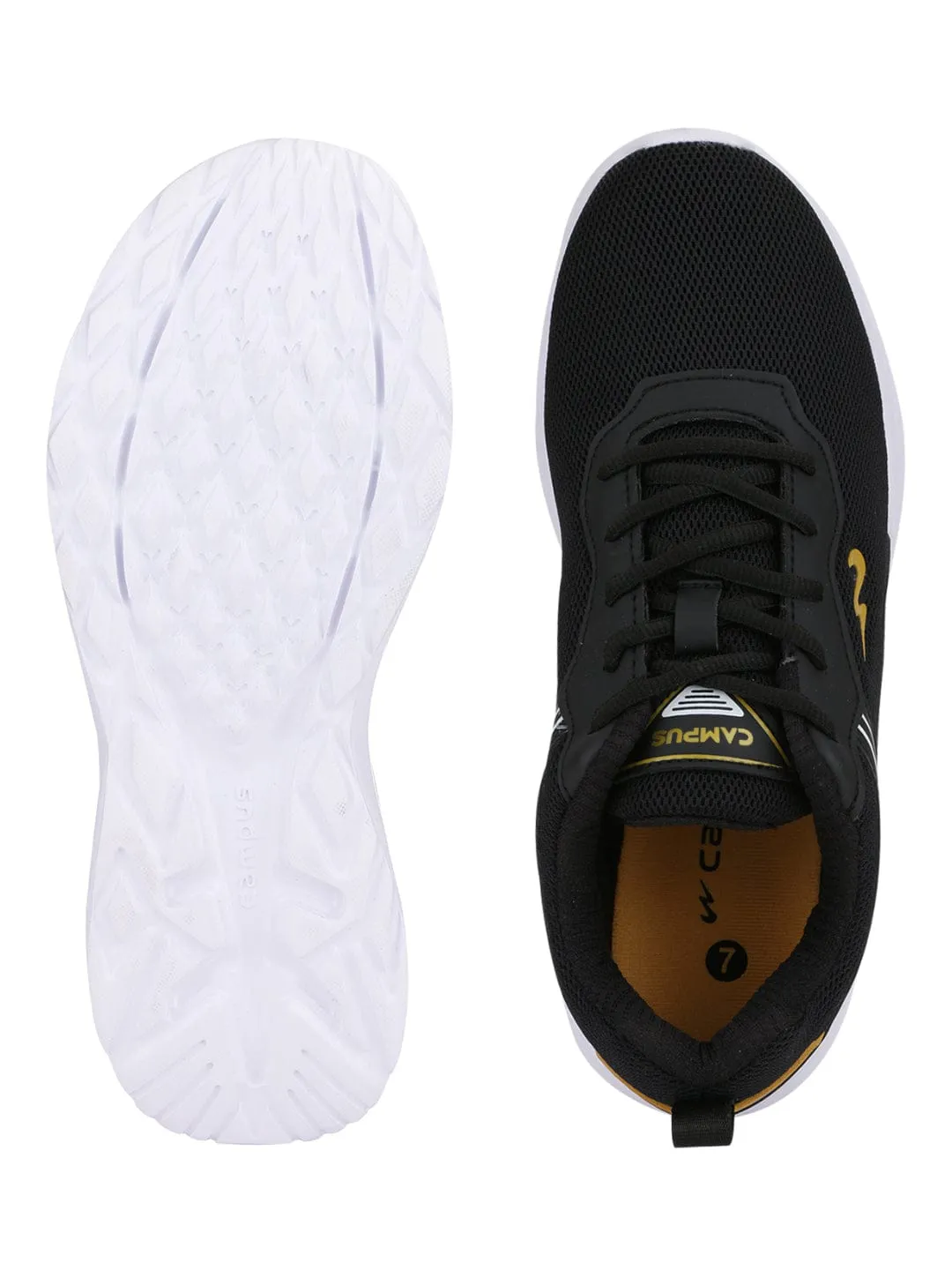 KOSMO PRO Black Men's Running Shoes sold by Campus Shoes product image thumbnail 4