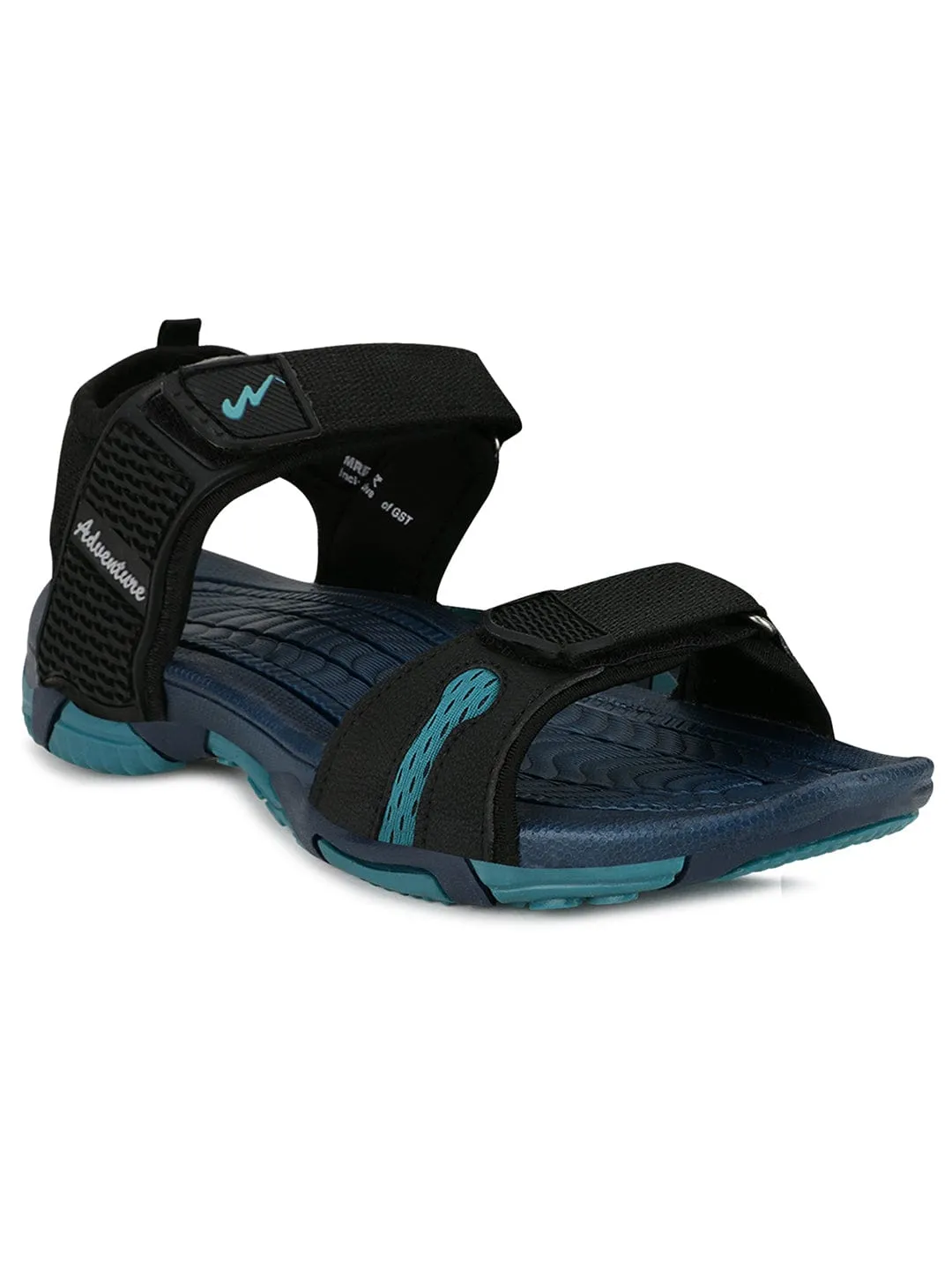 CRAVT Black Men's Sandals sold by Campus Shoes product image thumbnail 2