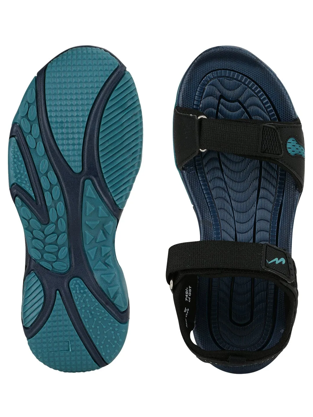 CRAVT Black Men's Sandals sold by Campus Shoes product image thumbnail 4