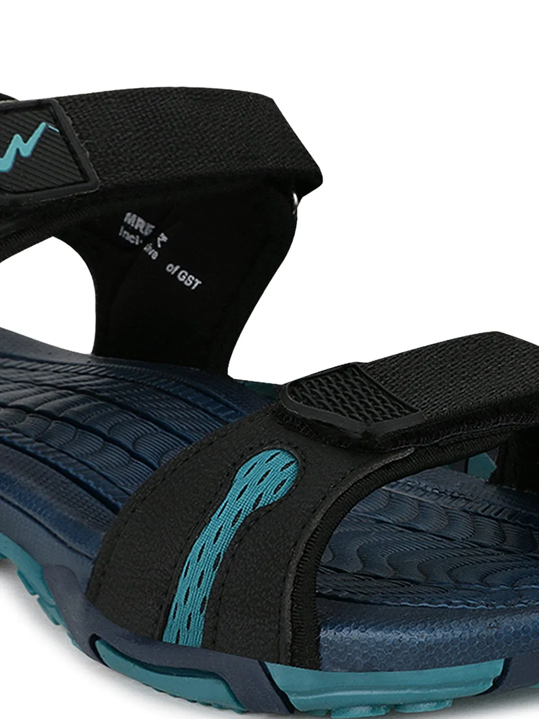 CRAVT Black Men's Sandals sold by Campus Shoes product image thumbnail 5