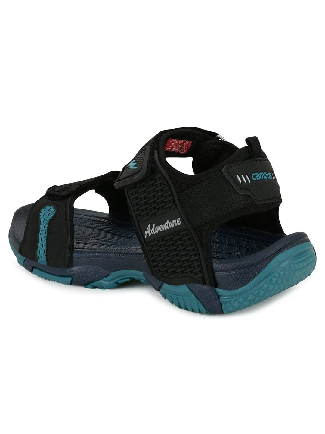 CRAVT Black Men's Sandals sold by Campus Shoes product image thumbnail 3