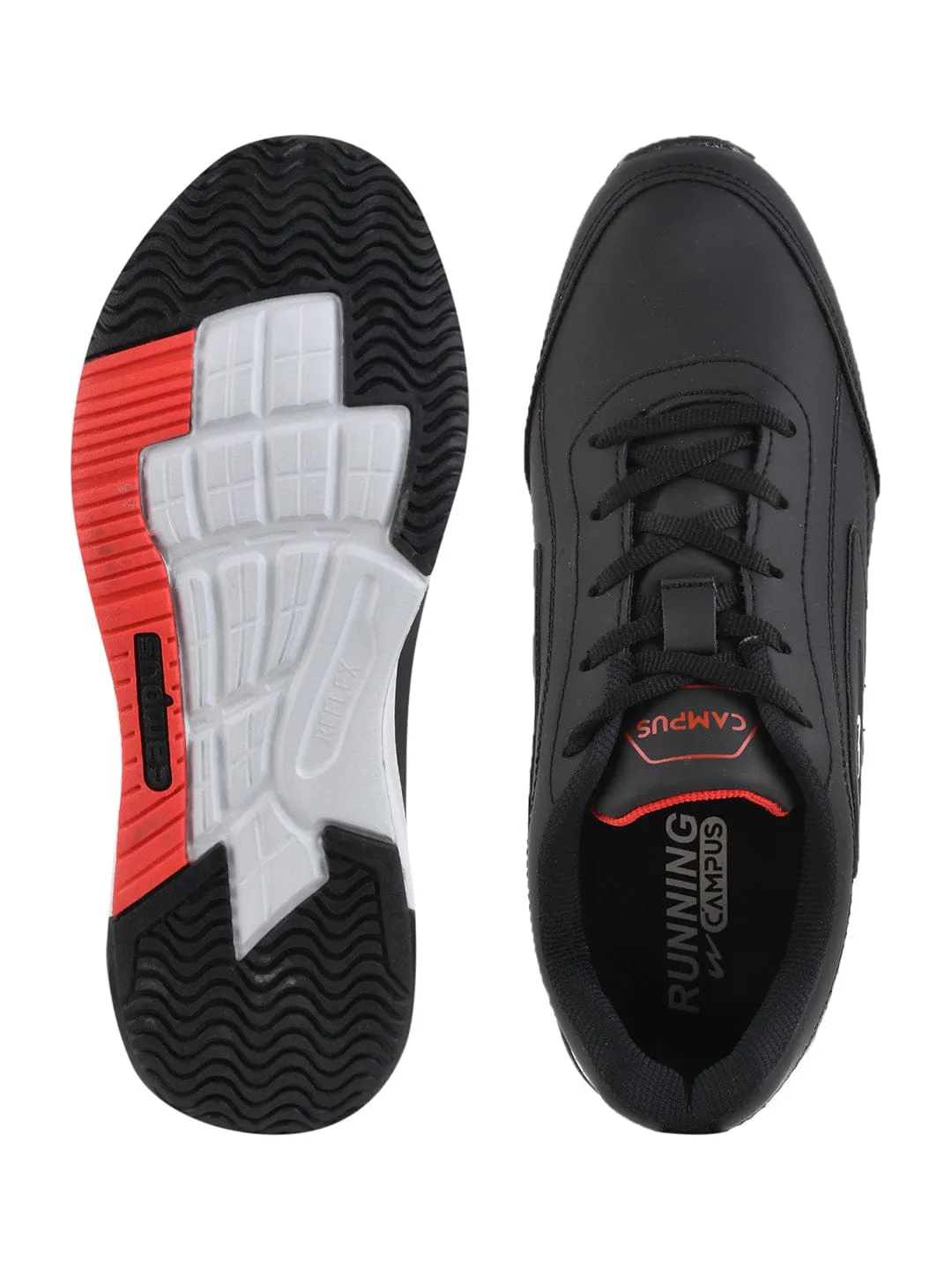 DUSK Black Men's Running Shoes sold by Campus Shoes product image thumbnail 4