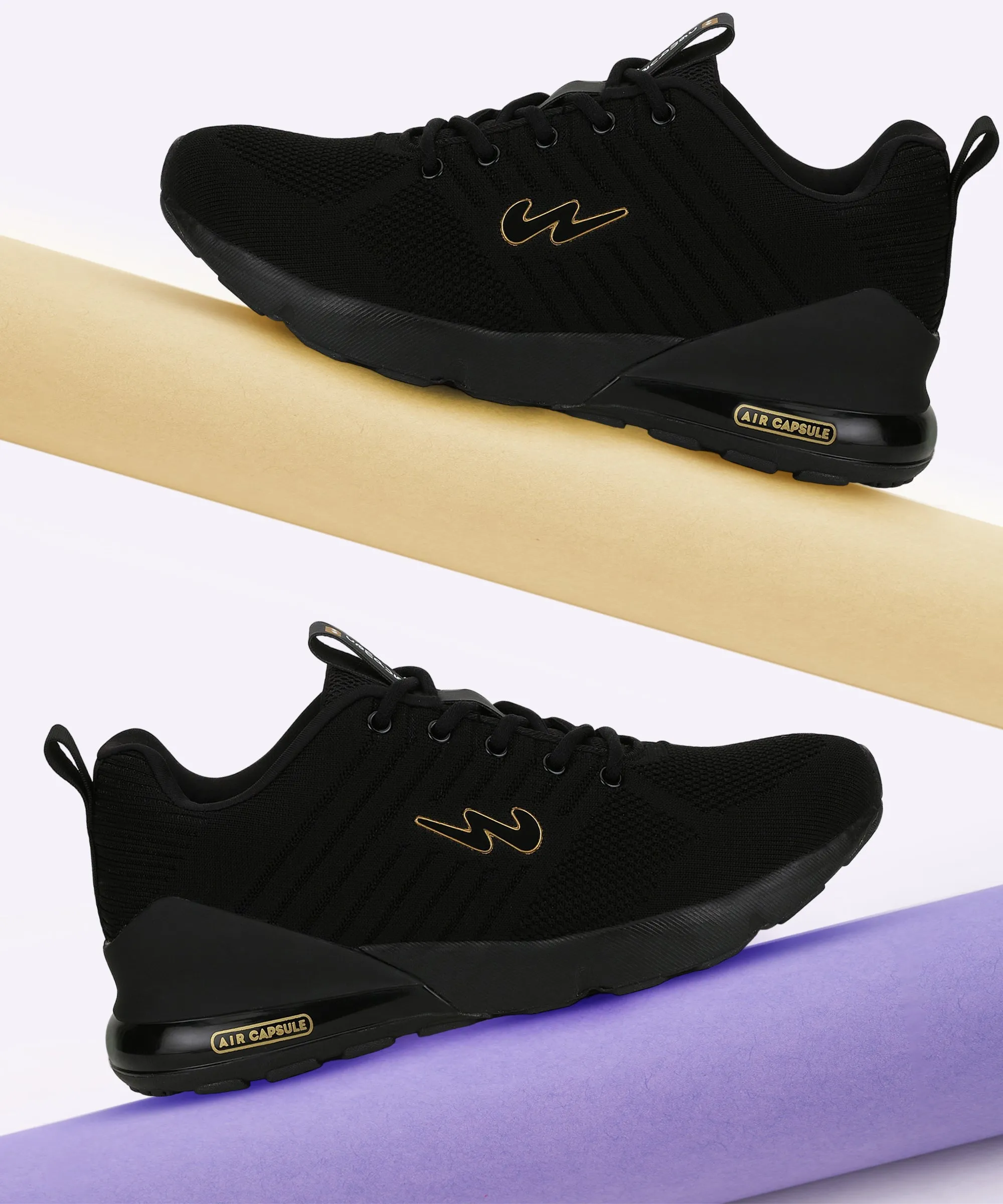 MIKE N Black Men's Running Shoes sold by Campus Shoes product image thumbnail 5