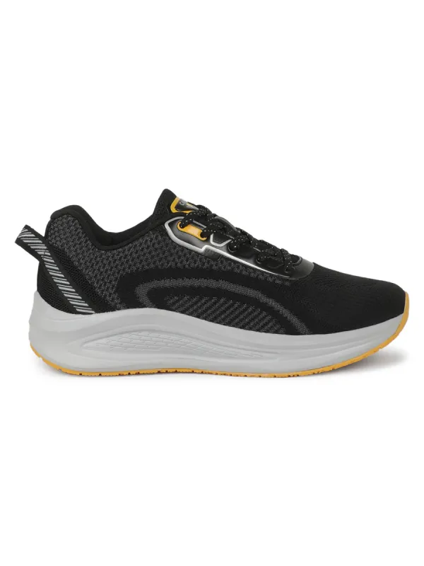 PLUSH Black Men's Running Shoes sold by Campus Shoes