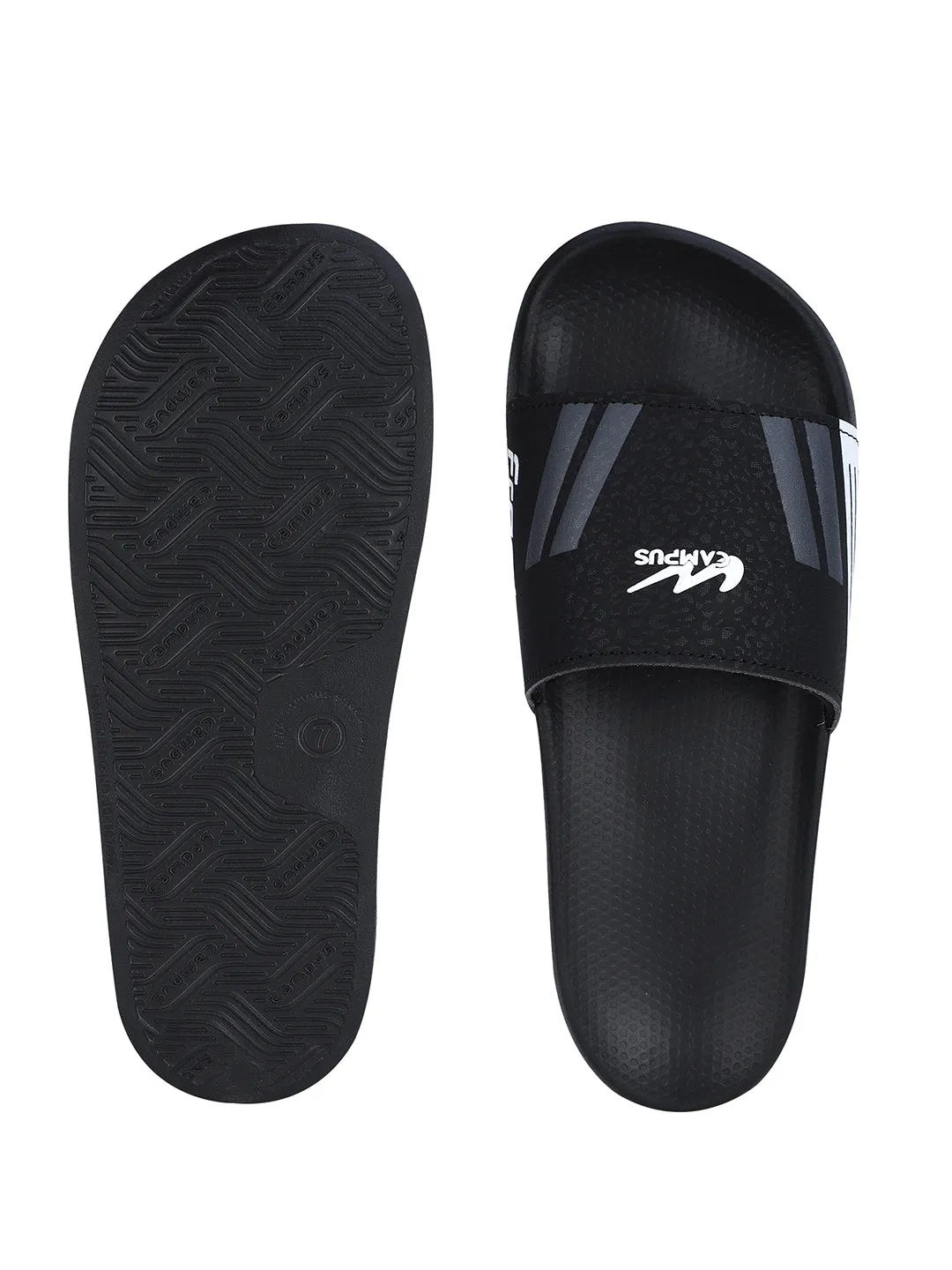 SL-438 Black Men's Slippers sold by Campus Shoes product image thumbnail 5