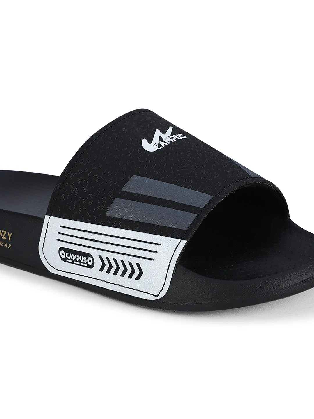 SL-438 Black Men's Slippers sold by Campus Shoes product image thumbnail 4