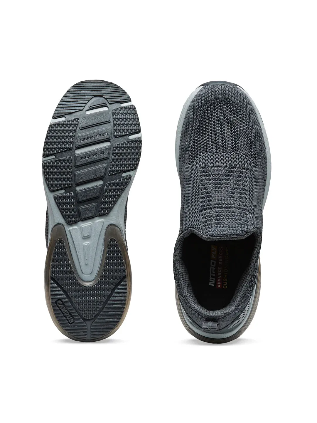 PORIUM Grey Men's Walking Shoes sold by Campus Shoes product image thumbnail 4