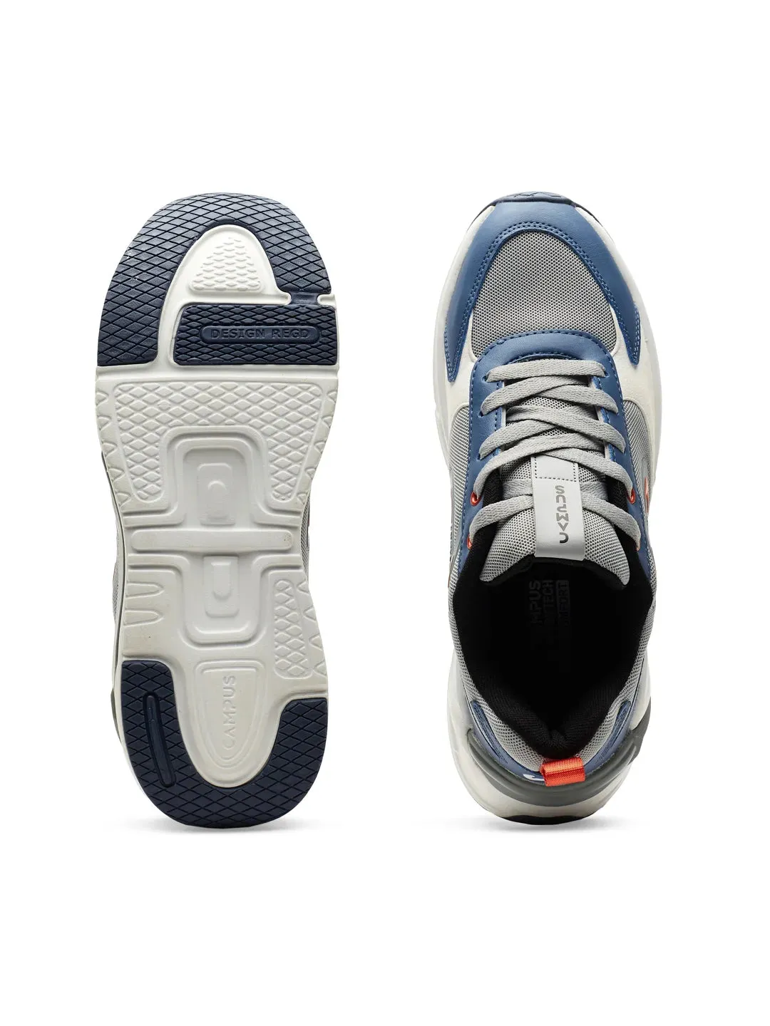 LEVEL Grey Men's Sneakers sold by Campus Shoes product image thumbnail 4
