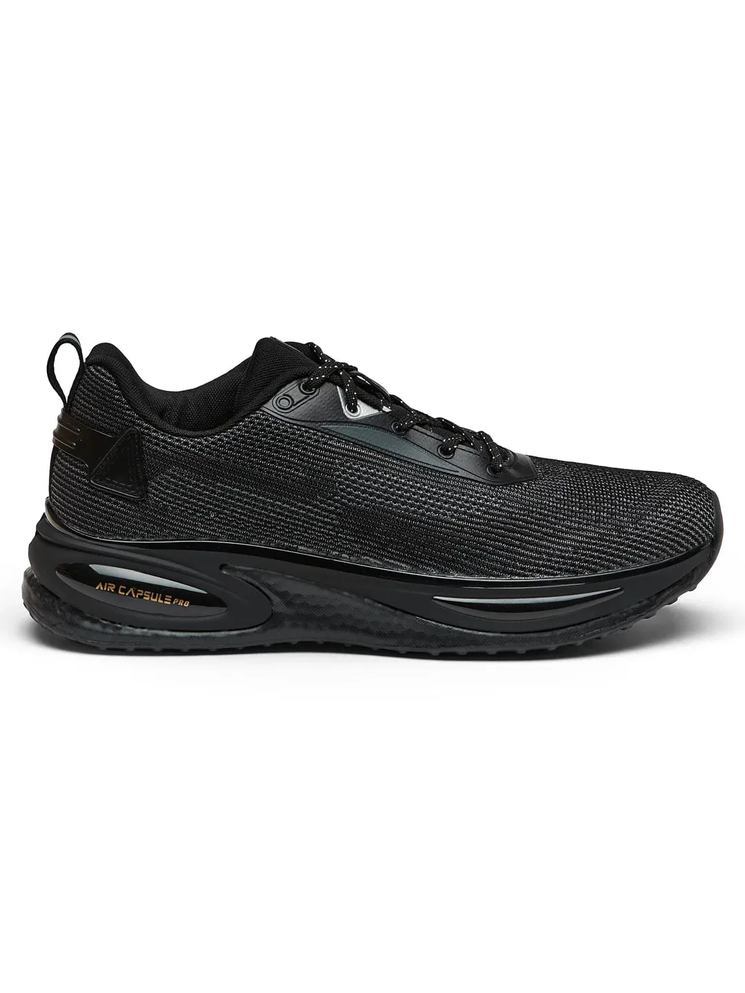 PREXTON Black Men's Running Shoes sold by Campus Shoes