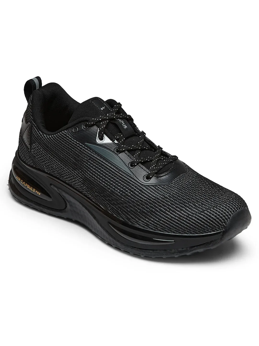 PREXTON Black Men's Running Shoes sold by Campus Shoes product image thumbnail 2