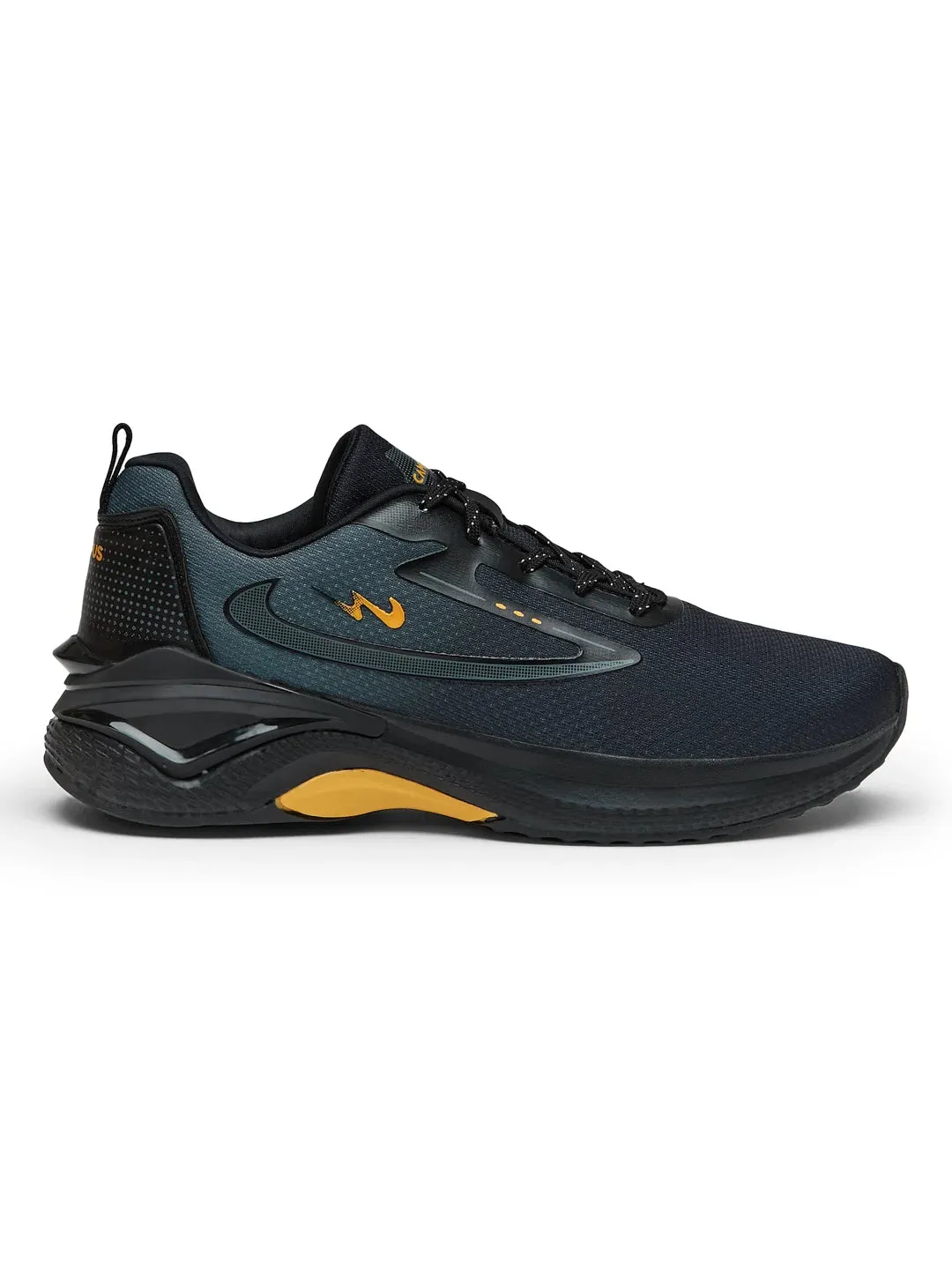 VESPER Black Men's Running Shoes sold by Campus Shoes