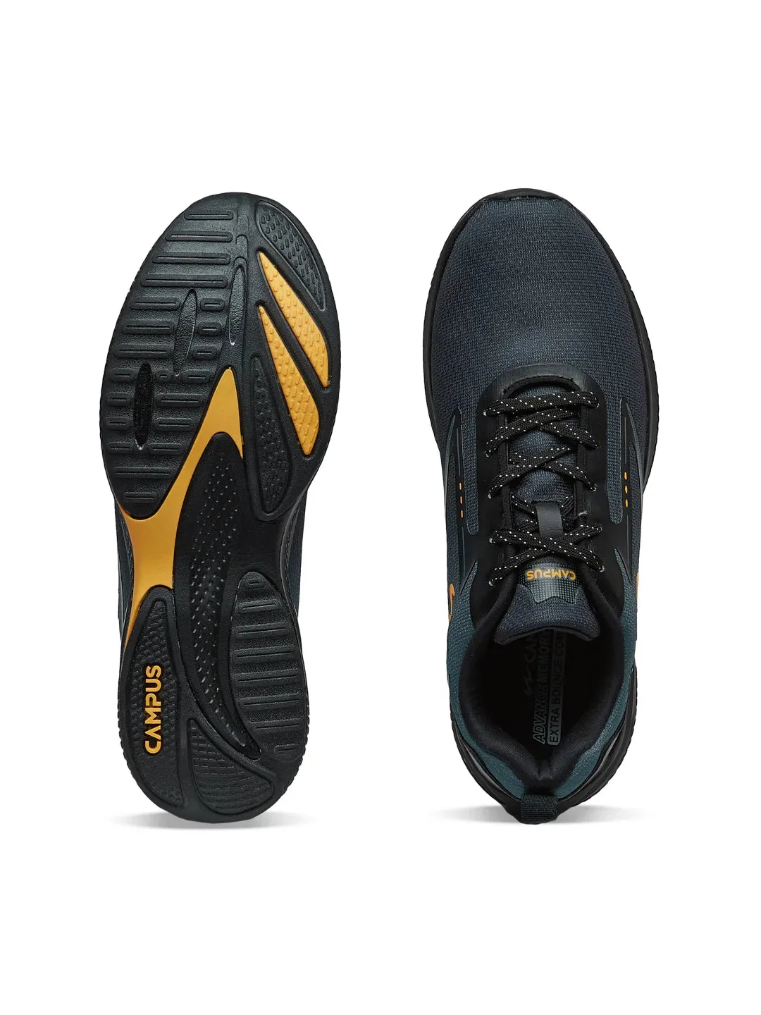 VESPER Black Men's Running Shoes sold by Campus Shoes product image thumbnail 4